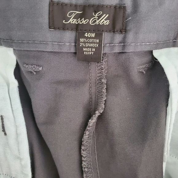 NEW Tasso Elba Gray Chino Shorts - Picture 3 of 4